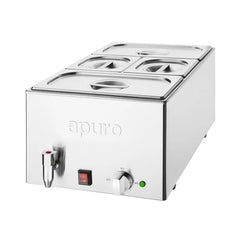 Apuro Apuro Bain-Marie with Tap & GN Pans