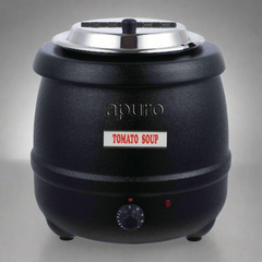 Apuro 10L Black Soup Kettle w Lid