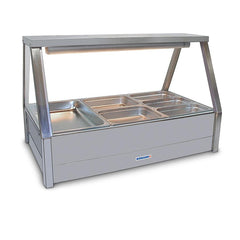 Roband Roband Straight Glass Hot Food Display Bar 6 Pans Double Row E23