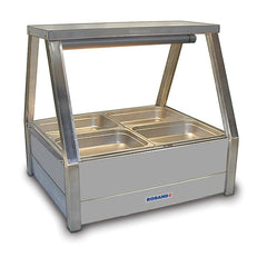 Roband Roband E22 Straight Glass Hot Food Display Bar 4 Pans Double Row