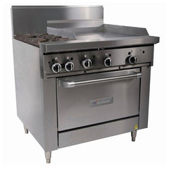GARLAND RANGE 2 OPEN BNR 600MM HI LO GRILL W OVEN NG GF36-2G24R-NG - icegroup hospitality superstore