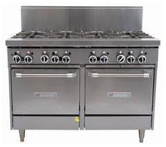 GARLAND RANGE 1200MM 8 OPEN BNR W 2 OVENS NG GF48-8LL-NG - icegroup hospitality superstore