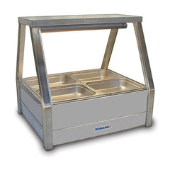 Roband Roband Straight Glass Hot Food Display Bar 4 Pans Double Row E22RD
