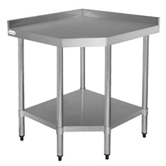 Vogue Stainless Steel Corner Table 600mm - icegroup hospitality superstore