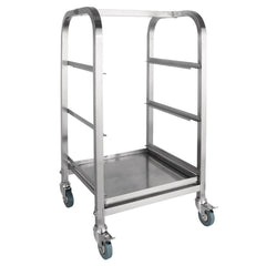 Vogue 3 Tier Glass Racking Trolley for 425mm Baskets - icegroup hospitality superstore