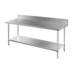 Vogue Premium Stainless Steel Table with Splashback 1800mm - icegroup hospitality superstore