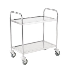 Vogue Stainless Steel 2 Tier Clearing Trolley Large - icegroup hospitality superstore