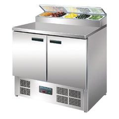 Polar Polar 254L G-Series Salad and Pizza Prep Counter Fridge Stainless Steel