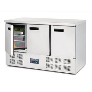 Polar 3 Door Counter Fridge 368L Stainless Steel - icegroup hospitality superstore
