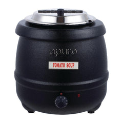 Apuro Black Soup Kettle with Lid - icegroup hospitality superstore