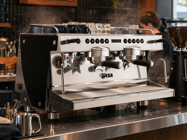 Wega Rover EVD 2 Group commercial coffee machine in a modern Australian café