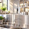3monkeez Concealed Mount Pre-Rinse Tap with 12in Pot Filler Black T-3M53822