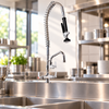 3monkeez Compact Dual Hob Mounted Pre-Rinse Tap with 6"Pot Filler - T-3M53015-C