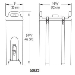Cambro Camtainer Insulated Beverage Server 17.9L Cambro 500LCD