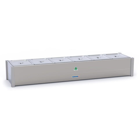 Roband Hot Bain Marie 6 x 1/2 Size Single Row BM16