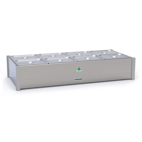 Roband Hot Bain Marie 8 x 1/2 Size Double Row BM24