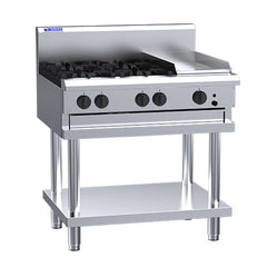 LUUS LUUS Professional 4 Burner Griddle Cooktop 900mm - CS-4B3P