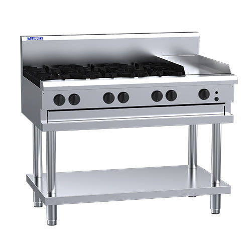 LUUS LUUS Professional 6 Burner Griddle Cooktop 1200mm - CS-6B3P