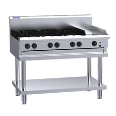 LUUS LUUS Professional 6 Burner Griddle Cooktop 1200mm - CS-6B3P