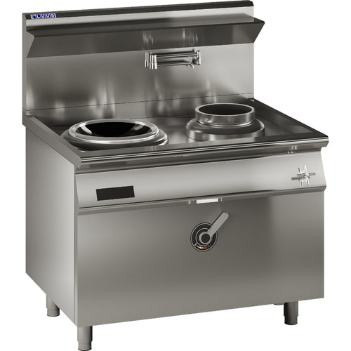 LUUS Single Ring Induction HP Wok, 1 Side Pot - EHW-1C1P