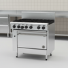 Goldstein 914mm 6 Burner Gas Range with Fan Forced Oven PF628EFF-X