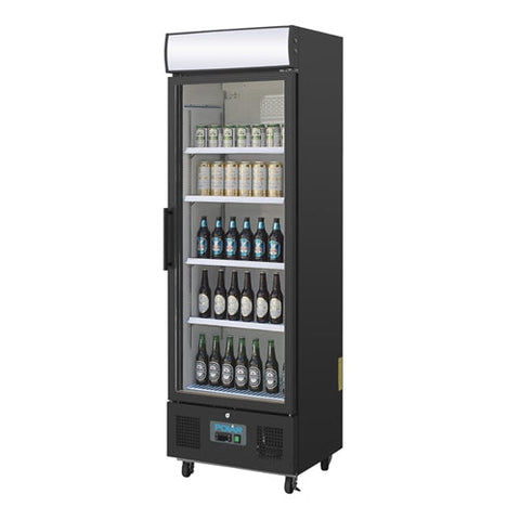 Polar G-Series Upright Display Fridge 368Ltr Black - GH427-A