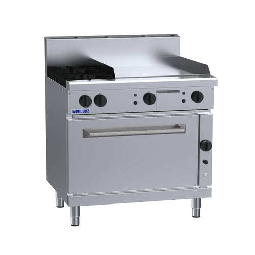 LUUS 2 Burner 600mm Griddle with Convection Oven - RF-2B6P