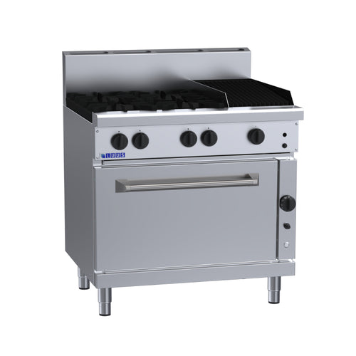 LUUS 4 Burner 300mm Chargrill with Convection Oven - RF-4B3C