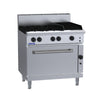 LUUS 4 Burner 300mm Chargrill with Convection Oven - RF-4B3C