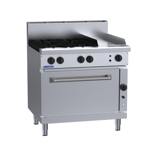 LUUS 4 Burner 300mm Griddle with Convection Oven - RF-4B3P