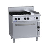 LUUS 4 Burner 300mm Griddle with Convection Oven - RF-4B3P