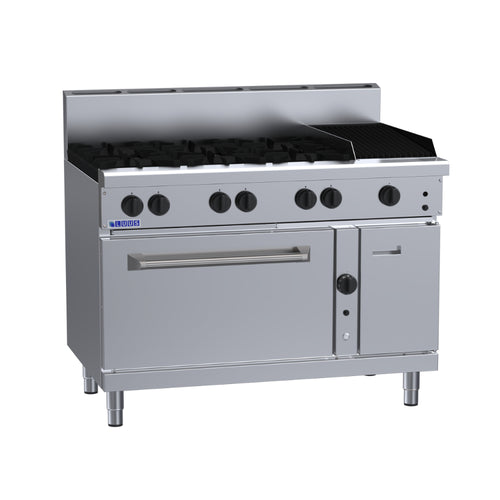 LUUS 6 Burner 300mm Chargrill with Convection Oven - RF-6B3C