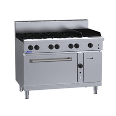 LUUS 6 Burner 300mm Chargrill with Convection Oven - RF-6B3C
