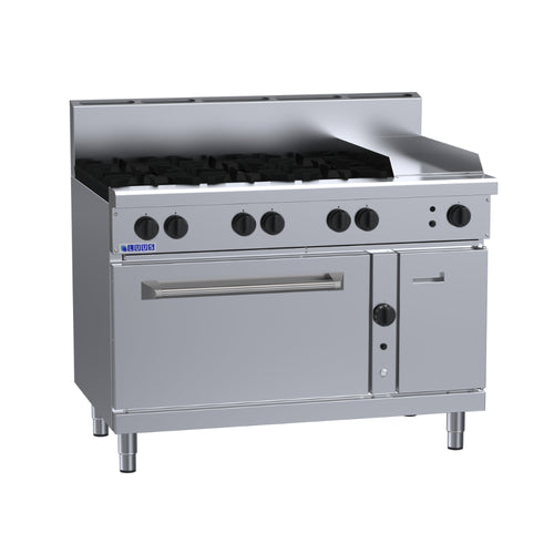 LUUS 6 Burner 300mm Griddle with Convection Oven - RF-6B3P