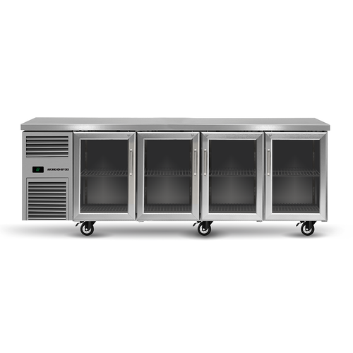 Skope ReFlex 526L 4 Glass Door Underbench Fridge RF7.UBR.4.GD
