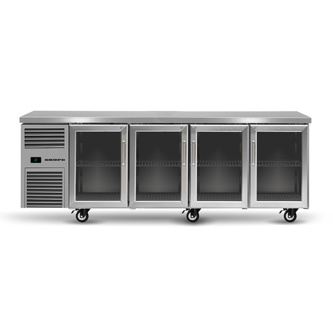 Skope ReFlex 526L 4 Glass Door Underbench Fridge RF7.UBR.4.GD
