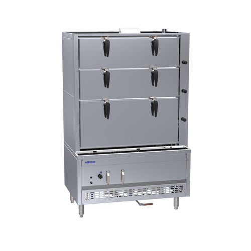 LUUS 1200mm 3 Deck Steam Cabinet - SCM-120