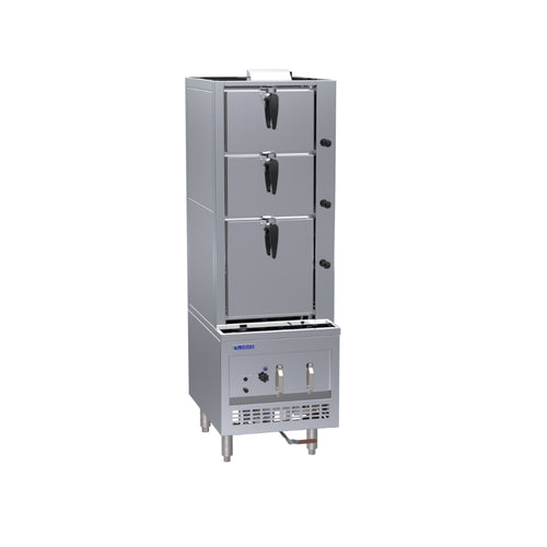 LUUS 600mm 3 Deck Steam Cabinet - SCM-60