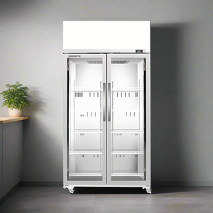 Skope Ezicore Top Mount 2 Glass Door Display Fridge TCE1000N