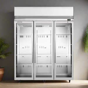 Skope 3 Door Glass Upright Display Freezer White TMF1500N-A