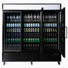 Bromic Upright 1980L Display Fridge 3 Door Flat Glass Lightbox UC1980GDL-NR