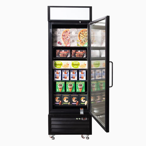 Bromic Upright 546L Display Freezer 1 Door Flat Glass Lightbox UF0550GDL-NR