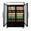Bromic Upright 1266L Display Freezer 2 Door Flat Glass Lightbox UF1250GDL-NR