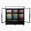 Bromic Upright 1980L Display Freezer 3 Door Flat Glass Lightbox UF1980GDL-NR