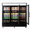 Bromic Upright 1980L Display Freezer 3 Door Flat Glass Lightbox UF1980GDL-NR