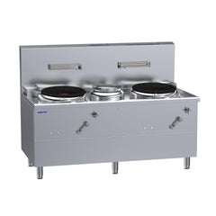 LUUS 2 Air-Blast Burners & 1 Centre-Pot Fo San Wok - WV-1A1P1A