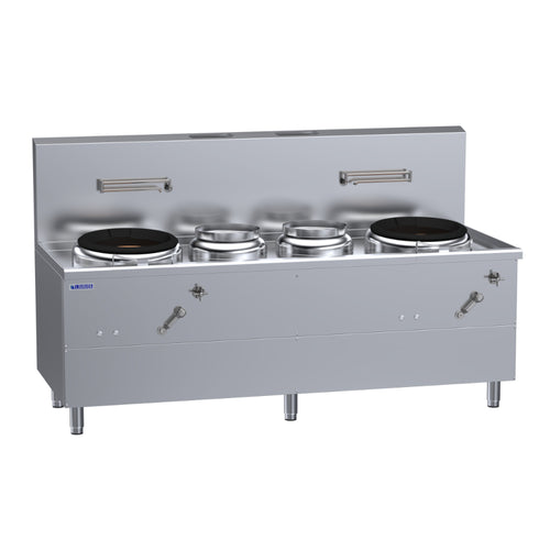 LUUS 2 Air-Blast Burners & 2 Centre-Pots Fo San Wok - WV-1A2P1A