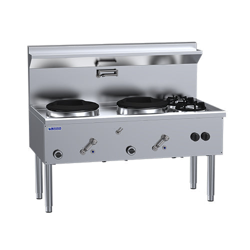 LUUS LUUS Asian 2 Chimney Waterless Wok With Side Burners 1500mm - WZ-2C2B