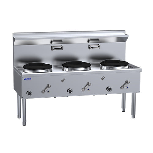 LUUS LUUS Asian 3 Chimney Waterless Wok Burner 1800mm - WZ-3C