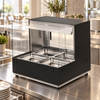 Woodson WH.HFSQB22 Hot Food Displays - Square Glass Black